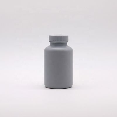 Ματ 200 ml HDPE Ασημένιο γκρι πλαστικό μπουκάλι για προσαρμόσιμη συσκευασία στερεών φαρμάκων