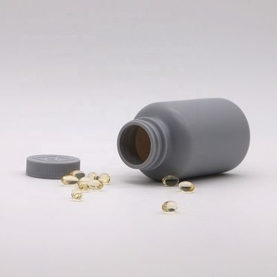 Ματ 200 ml HDPE Ασημένιο γκρι πλαστικό μπουκάλι για προσαρμόσιμη συσκευασία στερεών φαρμάκων