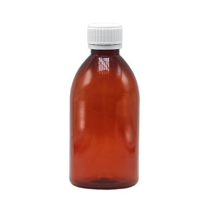 250 ml Στρογγυλό Αμπερό Φαρμακείο Φαρμακευτική Φαρμακευτική υγρή PET Συσκευή με κάλυμμα