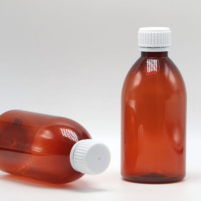 250 ml Στρογγυλό Αμπερό Φαρμακείο Φαρμακευτική Φαρμακευτική υγρή PET Συσκευή με κάλυμμα