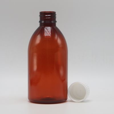 250 ml Στρογγυλό Αμπερό Φαρμακείο Φαρμακευτική Φαρμακευτική υγρή PET Συσκευή με κάλυμμα