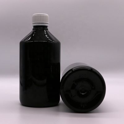 500mL/16.9oz Μπουκάλι πλαστικού σιροπιού PET Υγρά Συμπλήρωμα Φαρμάκων Περιέκτη με Κέπα