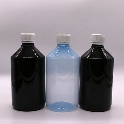 500mL/16.9oz Μπουκάλι πλαστικού σιροπιού PET Υγρά Συμπλήρωμα Φαρμάκων Περιέκτη με Κέπα