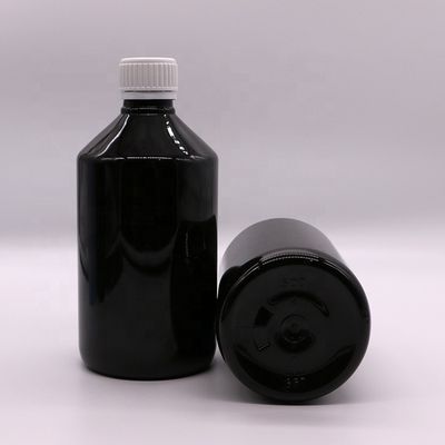 500mL/16.9oz Μπουκάλι πλαστικού σιροπιού PET Υγρά Συμπλήρωμα Φαρμάκων Περιέκτη με Κέπα