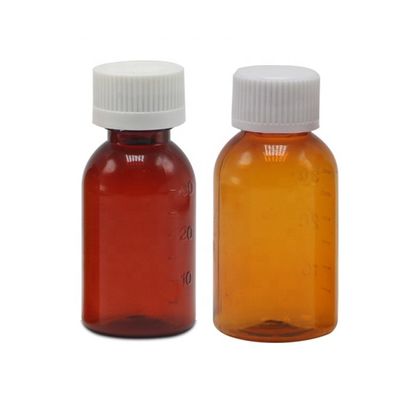 Υψηλής ποιότητας λάδι καπνού 30 ml PET Amber πλαστικό σιρόπι υγρό μπουκάλι με καπάκι βίδα