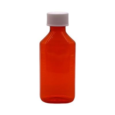 100cc PET Amber/ Orange Maple Cough Syrup Φιαλίδιο υγρού για το στόμα με κάλυμμα CRC και θερμική σφραγίδα