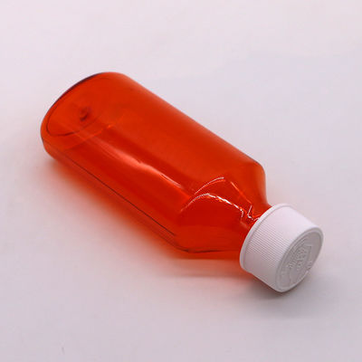 100cc PET Amber/ Orange Maple Cough Syrup Φιαλίδιο υγρού για το στόμα με κάλυμμα CRC και θερμική σφραγίδα