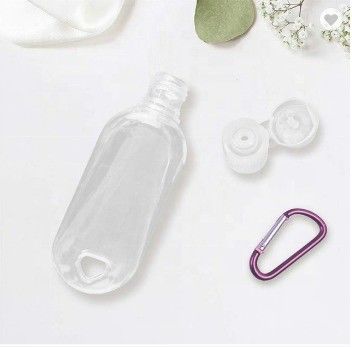 Διαφανές 50 ml PET δοχείο πλύσης χεριών φορητό επαναγεμιστό άδειο ταξιδιωτικό μπουκάλι με γάντζο