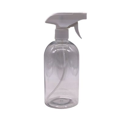 600mL 20OZ μπουκάλι ψεκασμού PET Boston Round πλαστικό προσαρμοσμένο χρώμα αντλία πυροδότησης ψεκασμός μπουκάλι απολυμαντικό χεριών