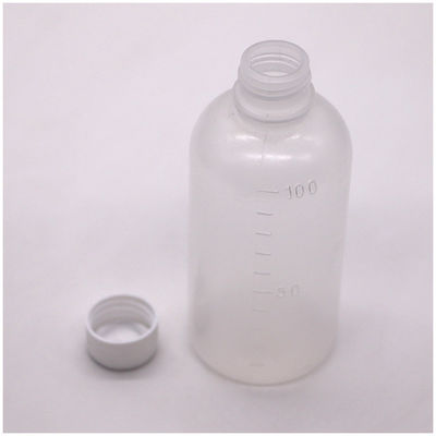 Φαρμακευτικό 100 ml υγρό PET κενό πλαστικό μπουκάλι με κλίμακα και προσαρμόσιμο χρώμα