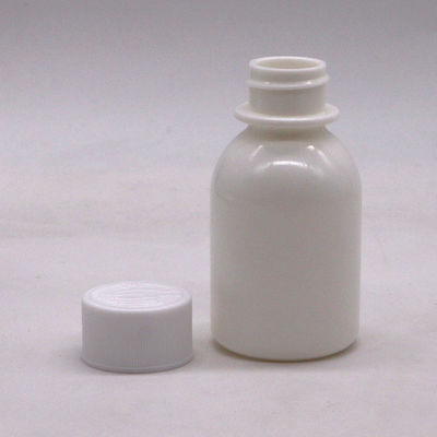 Παιδικά προστατευόμενο δοχείο καπάκις 60 ml PE λευκό φιαλίδιο υγρού για το στόμα για σιρόπι βήχα