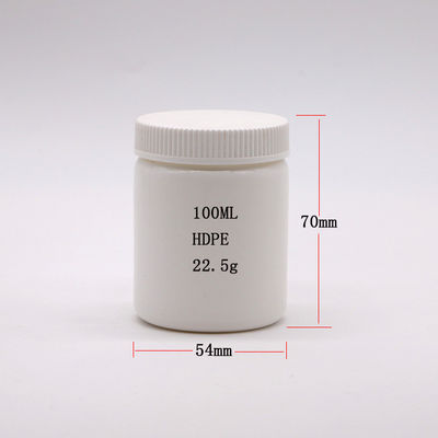 100 ml μπουκάλι κρέμας στρογγυλού σχήματος PE με κολάρο για βάζο αλοιφής και καψάκια πλαστικών δισκίων