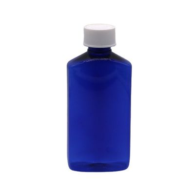 Προσαρμοσμένο λογότυπο 180ML PET τετράγωνο αποστειρωμένο μπουκάλι για το σιρόπι βήχα με καπάκι ασφαλείας παιδιού