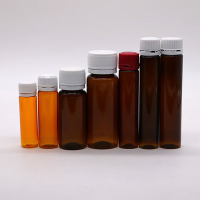 15 ml μπουκάλι υγρού από το στόμα PET Amber Brown με αδιάβροχο καπάκι για ιατρική συσκευασία