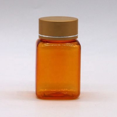90ML PET Square Διαφανές μπουκάλι χάπι με διάφορα καπάκια από την κινεζική φαρμακευτική εταιρεία