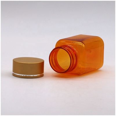 90ML PET Square Διαφανές μπουκάλι χάπι με διάφορα καπάκια από την κινεζική φαρμακευτική εταιρεία