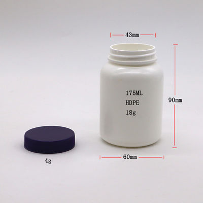 175CC HDPE πλαστικό μπουκάλι ευρύ στόματος για φαρμακευτική ποιότητα