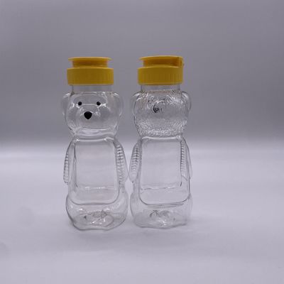 Φαγητό βαθμό Bear Shape 200ml πλαστικό μπουκάλι ποτών με αλουμινένιο καπάκι βίδα