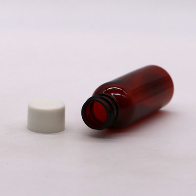 30mL PET Boston Round Slim 20-410 Σιρόπι πλαστικό μπουκάλι για το σιρόπι σφεντόνι εκτυπωμένο