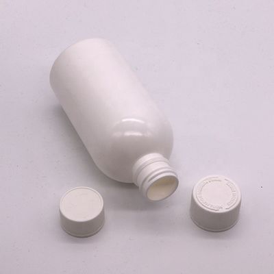 Εκτύπωση με οθόνη 100ml/200ml250ml HDPE λευκό κενό φιαλίδιο με καπάκι ασφαλείας παιδιών