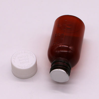 30 ml PET Amber Plastic Syrup υγρό μπουκάλι με αλεξίσφαιρο καπάκι βίδας υλικό σώματος PET