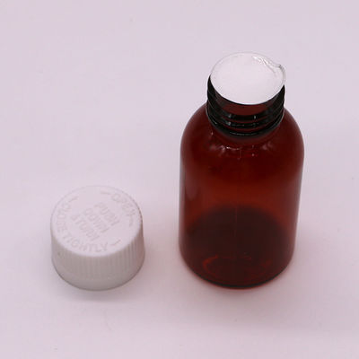30 ml PET Amber Plastic Syrup υγρό μπουκάλι με αλεξίσφαιρο καπάκι βίδας υλικό σώματος PET
