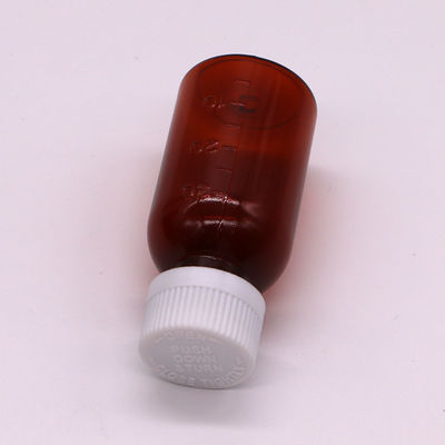 30 ml PET Amber Plastic Syrup υγρό μπουκάλι με αλεξίσφαιρο καπάκι βίδας υλικό σώματος PET