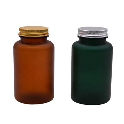 250 ml Προσαρμόσιμο φιαλίδιο ιατρικού πλαστικού PET για κάψουλα χάπια σε ματ/ παγωμένο χρώμα