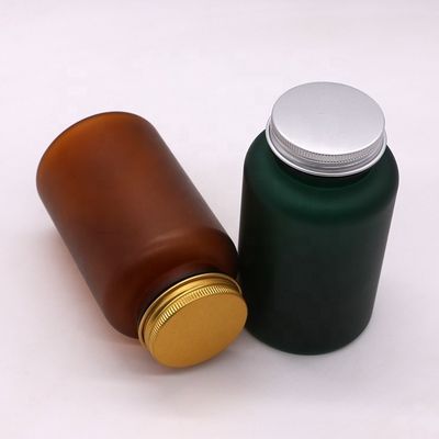 250 ml Προσαρμόσιμο φιαλίδιο ιατρικού πλαστικού PET για κάψουλα χάπια σε ματ/ παγωμένο χρώμα