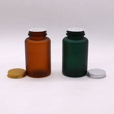 250 ml Προσαρμόσιμο φιαλίδιο ιατρικού πλαστικού PET για κάψουλα χάπια σε ματ/ παγωμένο χρώμα