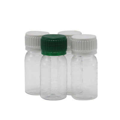 30 ml λευκό μπουκάλι φάρμακο υγρού από PET με κάλυμμα ασφαλείας και οθόνη εκτύπωσης