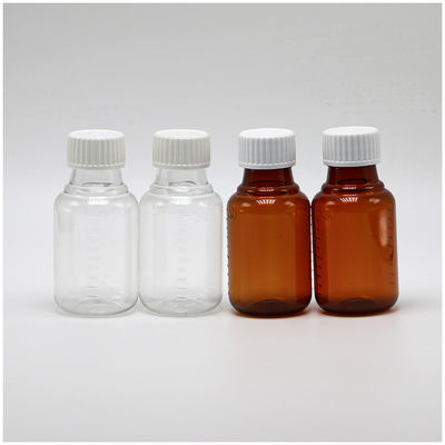 Βιομηχανική Ιατρική 60 ml/2oz HDPE Σιρόπι Φιαλίδιο Λευκό/Μπλε Αδιαφανές Αντι-Πολυπετάχιο