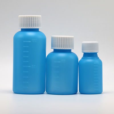 Βιομηχανική Ιατρική 60 ml/2oz HDPE Σιρόπι Φιαλίδιο Λευκό/Μπλε Αδιαφανές Αντι-Πολυπετάχιο