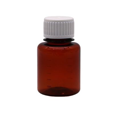 2OZ/60ml/cc PET Brown Medicine Grading Scale υγρό μπουκάλι συσκευασίας για το λάδι τσιγάρων