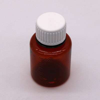 2OZ/60ml/cc PET Brown Medicine Grading Scale υγρό μπουκάλι συσκευασίας για το λάδι τσιγάρων