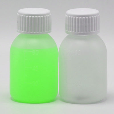 Φιαλάκι σιρόπι PE 60mL / 2oz σε λευκό / μπλε αδιαφανές χρώμα για εξατομικευμένες επιλογές χρώματος