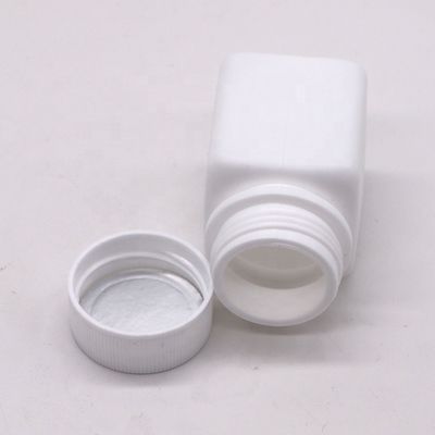 Βιομηχανικό Φαρμακευτικό HDPE 30cc τετραγωνικό πλαστικό μπουκάλι χάπι κάψουλας με καπάκι βίδα