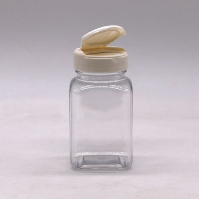 Φαρμακευτικό μπουκάλι 100 ml PET τετραγωνικό πλαστικό μπουκάλι με προσαρμοσμένο χρώμα και διάφορα καπάκια