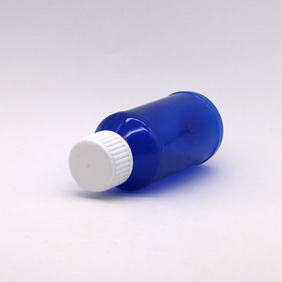 100cc μπουκάλι PET Amber/Orange/Blue Maple Cough Syrup με κάλυμμα ασφαλείας και θερμική σφραγίδα