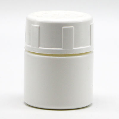 30 ml HDPE Φορητή λευκή πλαστική σκόνη Φαρμακευτικά χάπια Φιαλάκια δισκία Περιέκτη με κάλυμμα ασφαλείας παιδιών