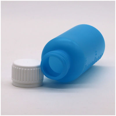 Προσαρμόσιμο χρώμα HDPE 100ml υγρό κενό πλαστικό μπουκάλι με κλίμακα και κάλυμμα ασφαλείας