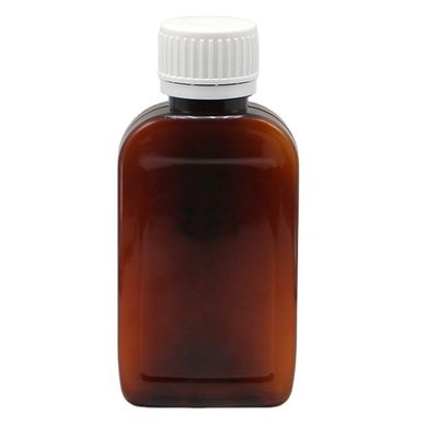 100cc PET Amber/Orange Maple Cough Syrup μπουκάλι με καπάκι CRC και θερμική σφραγίδα