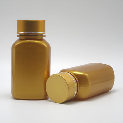 Προσαρμόσιμα χρώματα 150ml PET τετραγωνικά επίπεδα πλαστικά μπουκάλια με διαφορετικά καπάκια