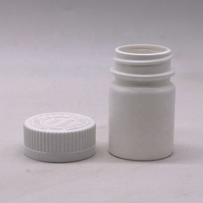 30 ml Στρογγυλό σχήμα PE πλαστικό μπουκάλι για φάρμακα Στερεά δισκία