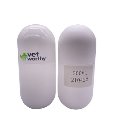 120ml/130ml/180ml/200ml/250ml HDPE πλαστικό μπουκάλι σε σχήμα κάψουλας για συμπλήρωμα βιταμινών