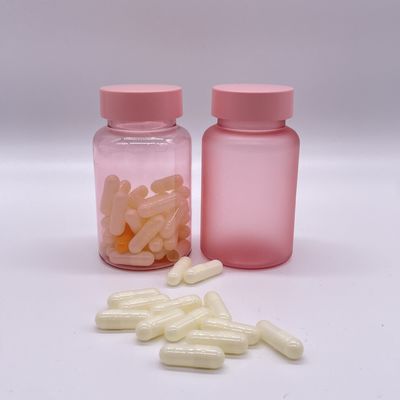 Προσαρμοσμένο 120 ml φιαλίδιο PET Matte Finished με καπάκι με βίδα για κάψουλα χάπι συμπληρώματος