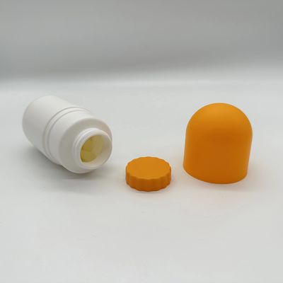 Πινακίδιο καπάκι 130 ml HDPE Καψούλα για συμπλήρωμα Γλυκά Ταμπλέτες Πιστώματα πλαστικής ιατρικής