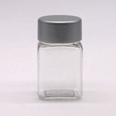 Διαφανές τετραγωνικό σχήμα 30 ml PET πλαστικό μπουκάλι για φάρμακα Συμπλήρωμα Αποθήκευσης Συμπλήρωμα