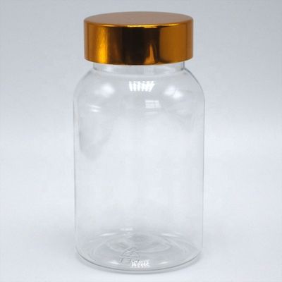120 ml πλατύ στόματος Flip Top Cap μπουκάλι PET για προσαρμοσμένο μπουκάλι χάπια