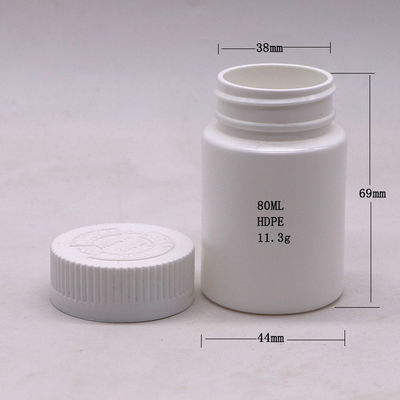 80 ml μπουκάλι HDPE με ευρύ στόμα Κεψουλάκια κενών καψουλών με καπάκι βίδας και καπάκι ασφαλείας παιδιού